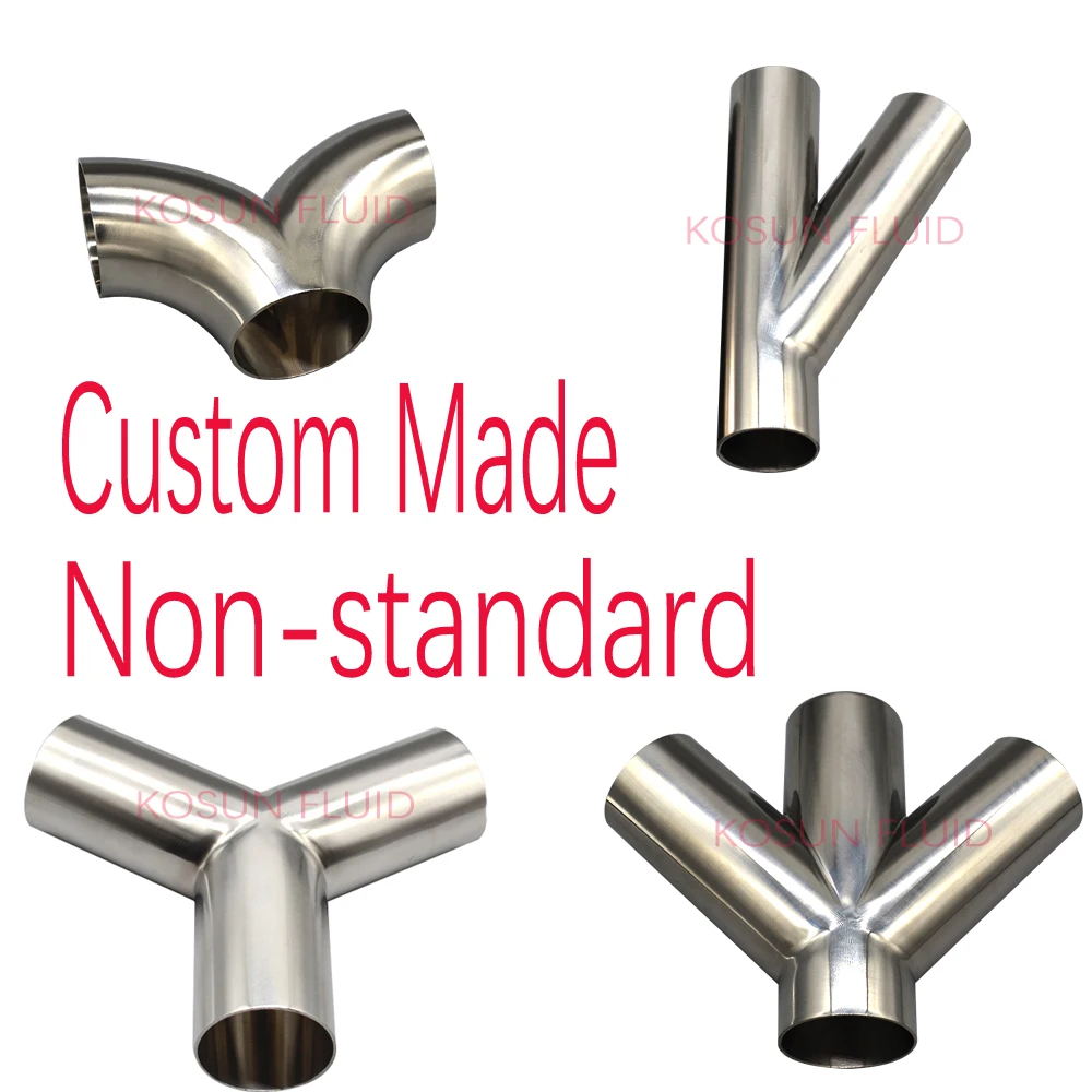 

304 and 316 sanitary stainless steel pipe fittings non-standard parts customization