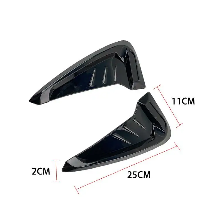 

2Pcs Car Side Mudguard Air Vent Covers Black Rubber Shark Gills Decoration Sticker