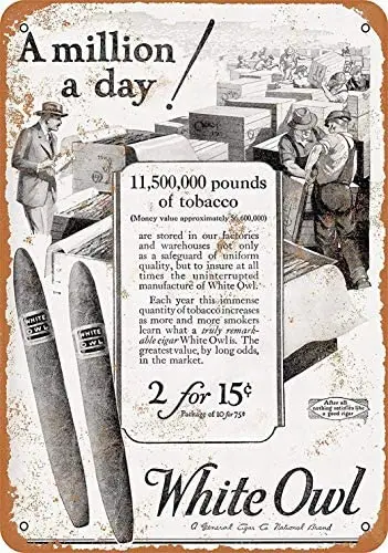 

Metal Sign - White Owl Cigars - Vintage Bar Wall Decorative