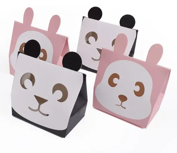 10/20 шт милый мультфильм кролик/панда конфеты коробка печенье мешок дети день