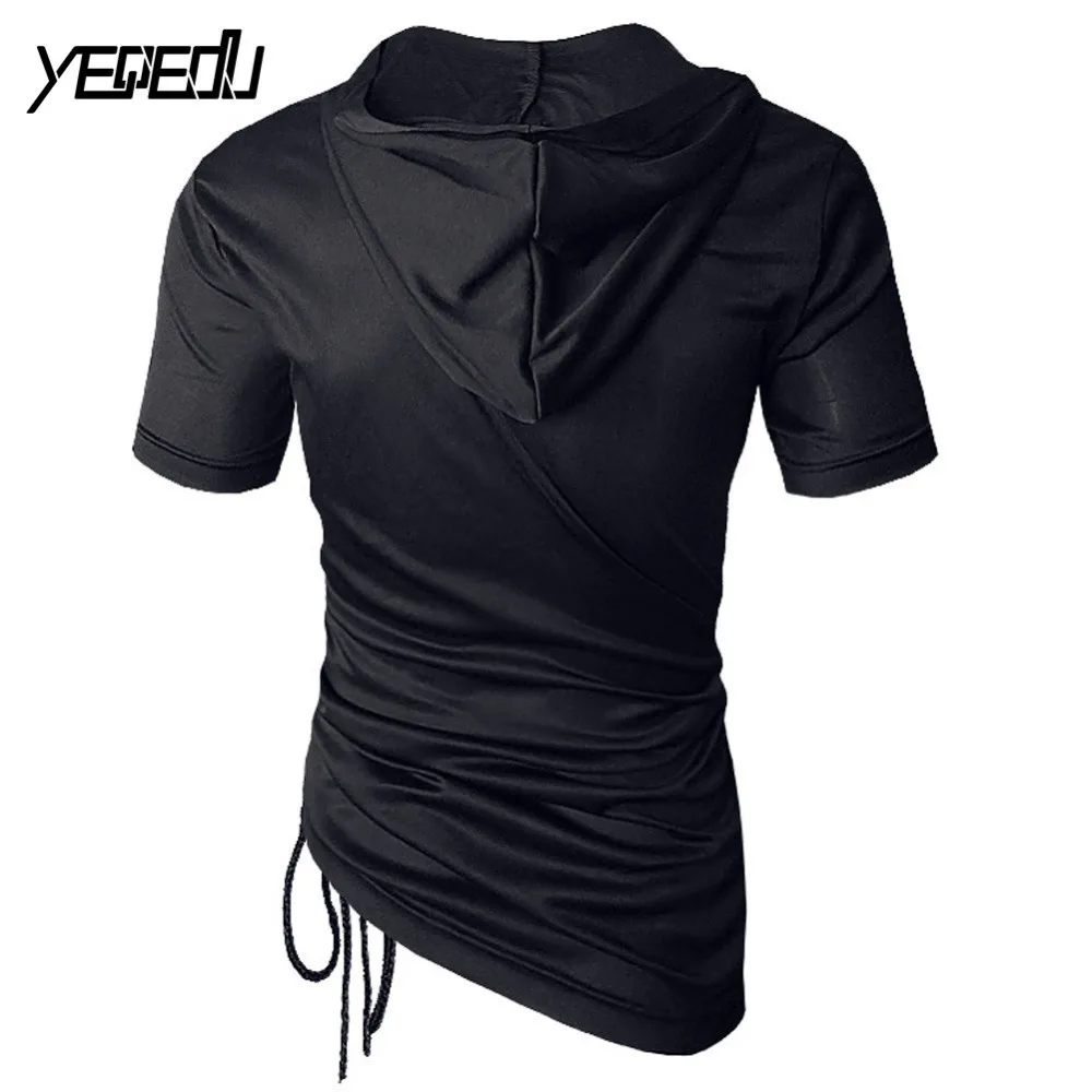 #4104 футболка европейского размера с боковой молнией Мужская коротким рукавом