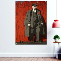 great soviet union cccp ussr president lenin poster canvas painting wall decor communist believer artwork banner flag gift d4