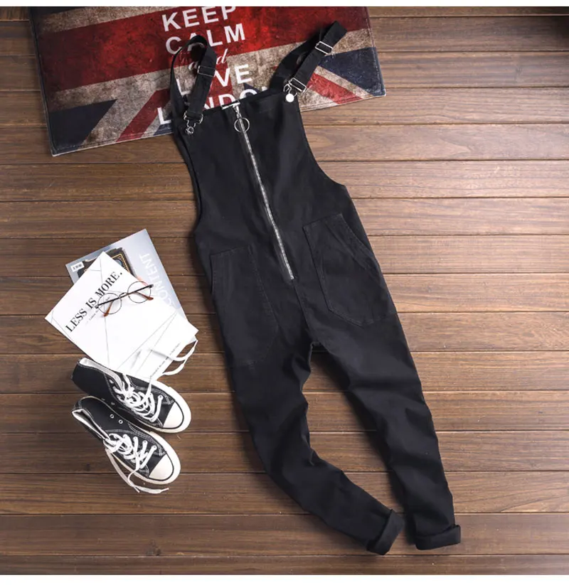Новинка 2020 мужской свободный комбинезон с карманами на молнии в стиле хип-хоп