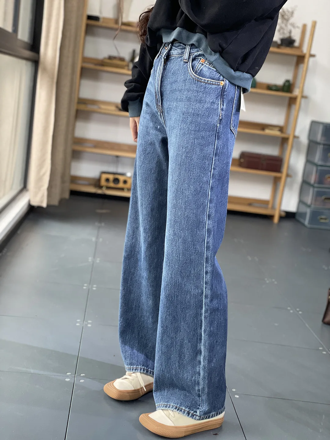 

Donsignet 2021 Autumn New Fashion High Waist Thin Jeans Straight Woman Pants