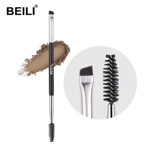 BEILI чернаякрасная Профессиональная Кисть для макияжа бровей, подводка для глаз, Синтетический волос, кисти для макияжа бровей