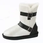 Зимние сапоги из овечьей кожи, красивые женские сапоги, сапоги из натуральной овечьей кожи с шерстяной пряжкой