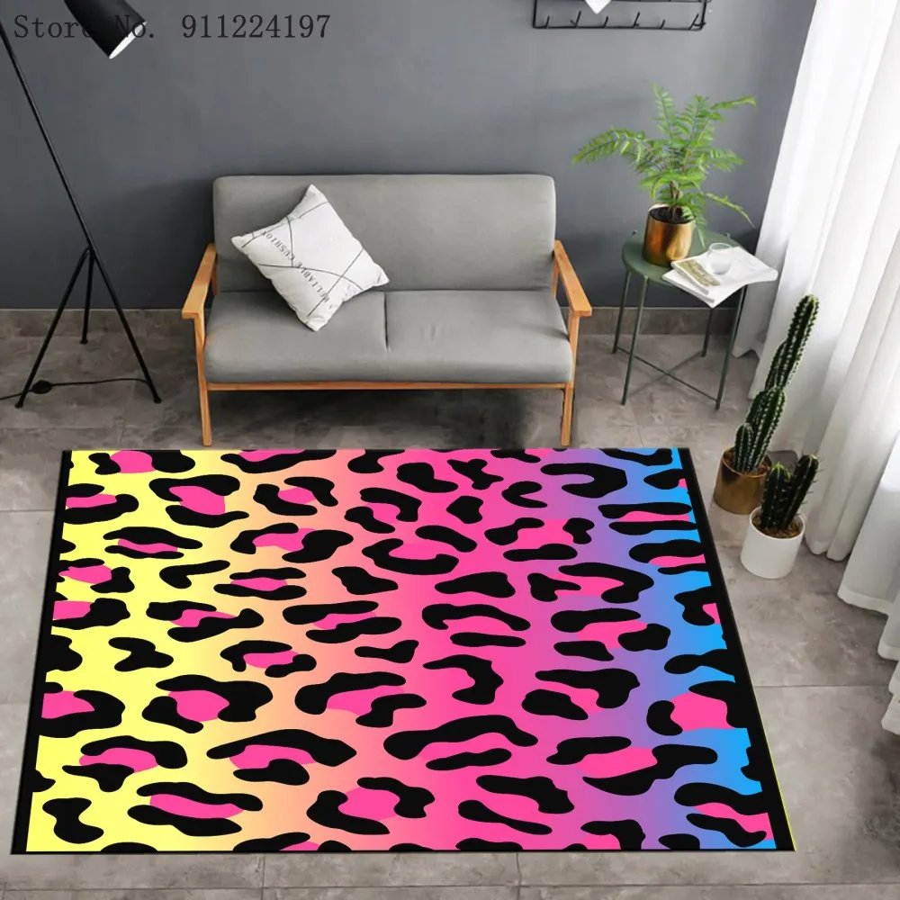 Коврики для гостиной спальни с леопардовым принтом мягкие | Дом и сад