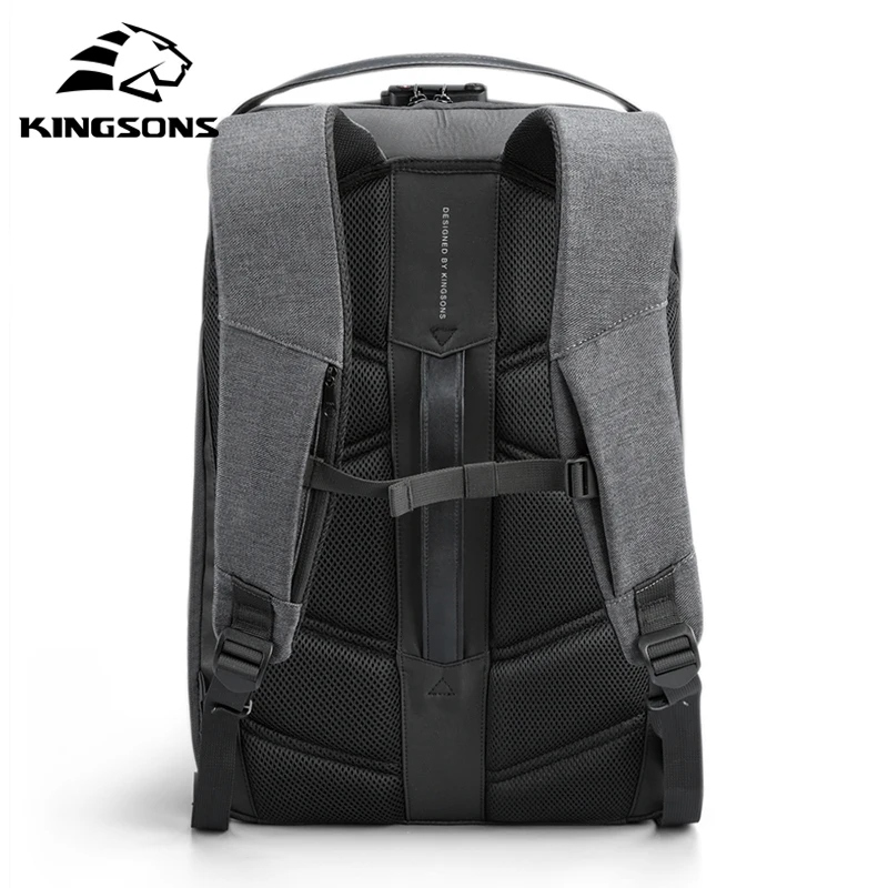 Мужской рюкзак с защитой от кражи Kingsons для ноутбука 180 дюйма USB зарядкой и