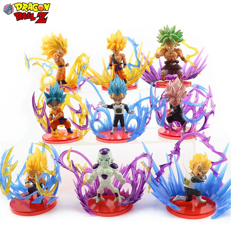 

9pcs/set Dragon Ball Super Saiyan GT GK Goku Vegeta Frieza Bejīta Broli Zamasu Dragon Ball Anime Action Figure Model Toy For Kid