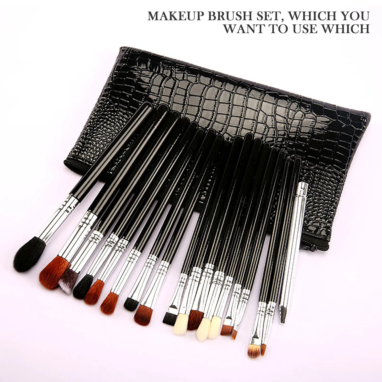 19 кистей для макияжа подводка глаз растушевка набор теней с высоким блеском