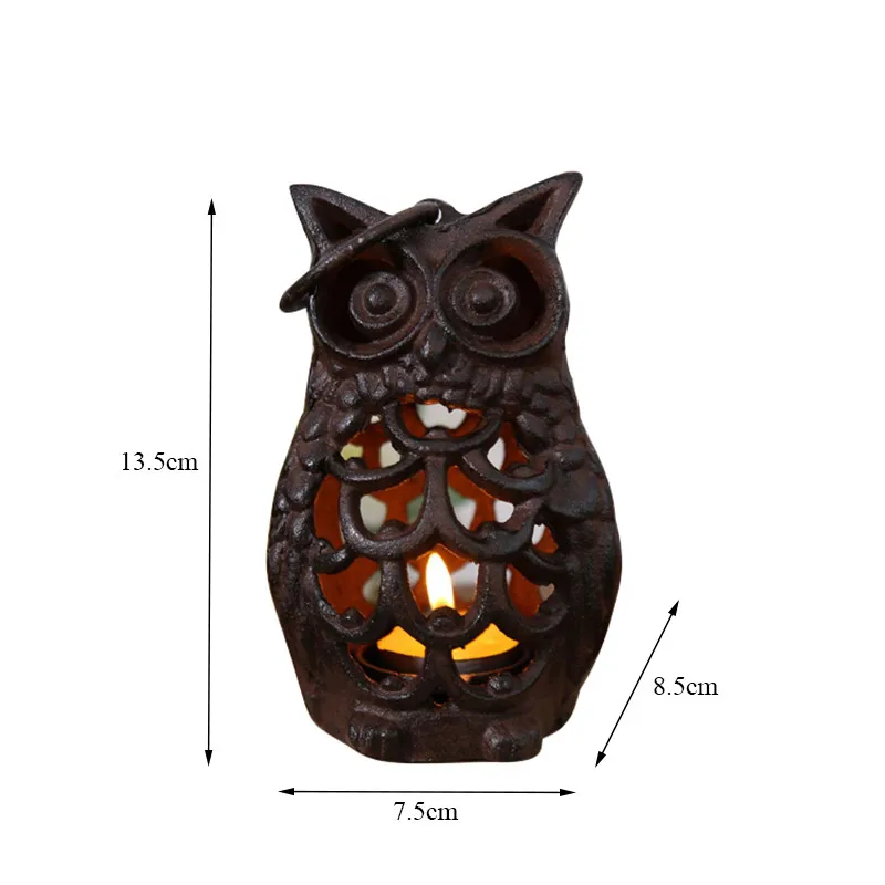 Креативные подсвечники ручной работы винтажный чугунный подсвечник в виде совы