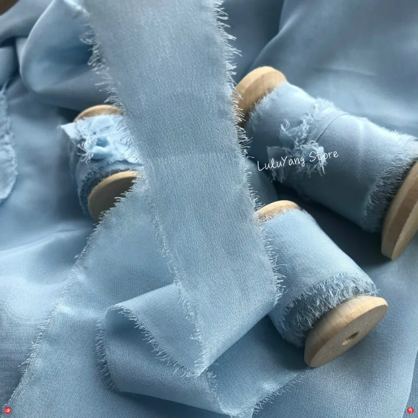 2 5 см * метров настоящая шелковая чистая лента ручной работы с деревянной