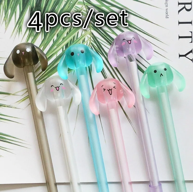 Креативный милый кролик с большими ушами Пластик гелевая ручка Прекрасный Kawaii из