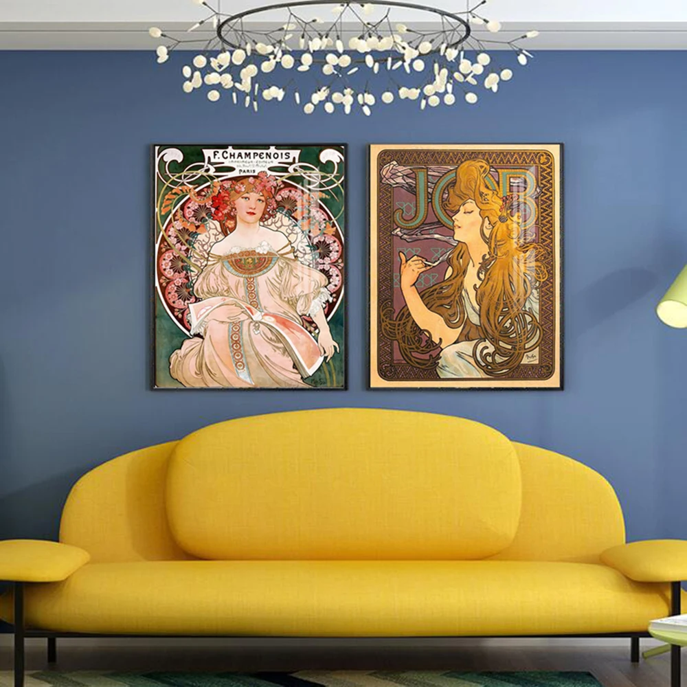 

Canvas Poster Alphonse Mucha Painting Pictures For Home Decor And Fashion Modern Pictures For Living Room Decoration No Frame