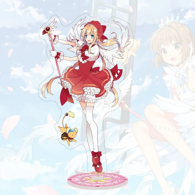 as pictured Аниме Cardcaptor искатель карт Sakura Li Shaoran прозрачная карта акриловая подставка фигурка настольное украшение Коллекция Модель игрушки Косплей Кукла - Цвет: as pictured