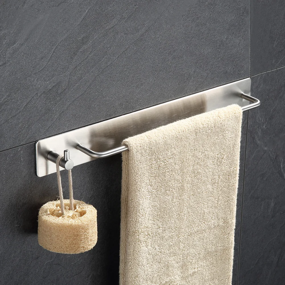 Самоклеящаяся Полка для полотенец из нержавеющей стали ванной комнаты
