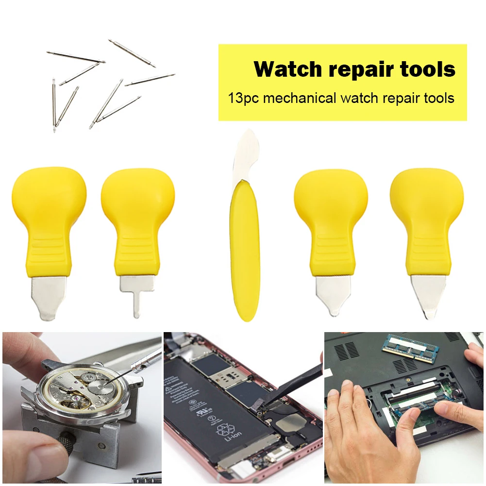

13pcs Professional Watch Opener Knife Back Case Cover Remover Prying Battery Replacement Tool for Watchmaker Repaire Maintenance