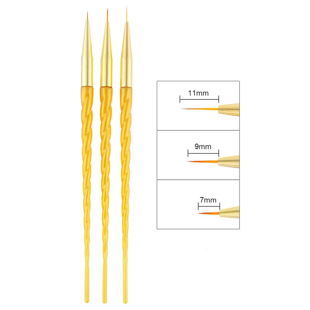 Инструменты для ногтей 3 шт./компл. кисть дизайна точечная раскраска ручка