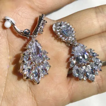 silver earirng clip Модные цветочные клипсы, серьги без прокалывания, свадебные клипсы без прокалывания для женщин, Серьги brincos boucle d'oreille - Окраска металла: silver earirng clip