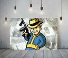 Fallout Vault Boy мафия, 2-без рамки, холст, игра, настенное искусство, бумажная печать, настенное искусство, Декор, скандинавский холст, плакаты, живопись