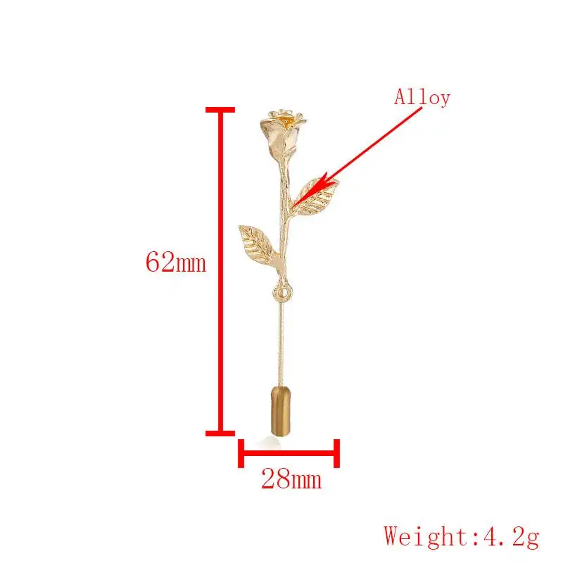 

1PC Fashion Lapel Pins Women Jewelry Fashion 3D Simple Elegant Casual Brooch Office Rose Flower Pin Zircon Classic Brooch Ladies
