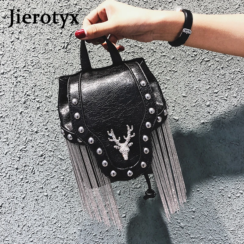 JIEROTYX, модная, Готическая, рок кожа, Ретро стиль, стимпанк, сумка на плечо, сумочка для монет, женская сумка-мессенджер