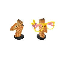 new 3d wooden giraffe glasses holder cute eyeglass display stand decoration for home office solid wood