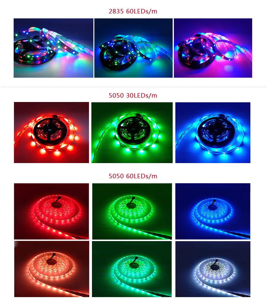 Умный дом WI-FI дистанционного Светодиодные ленты DC12V RGB SMD 5050 2835 ленточный