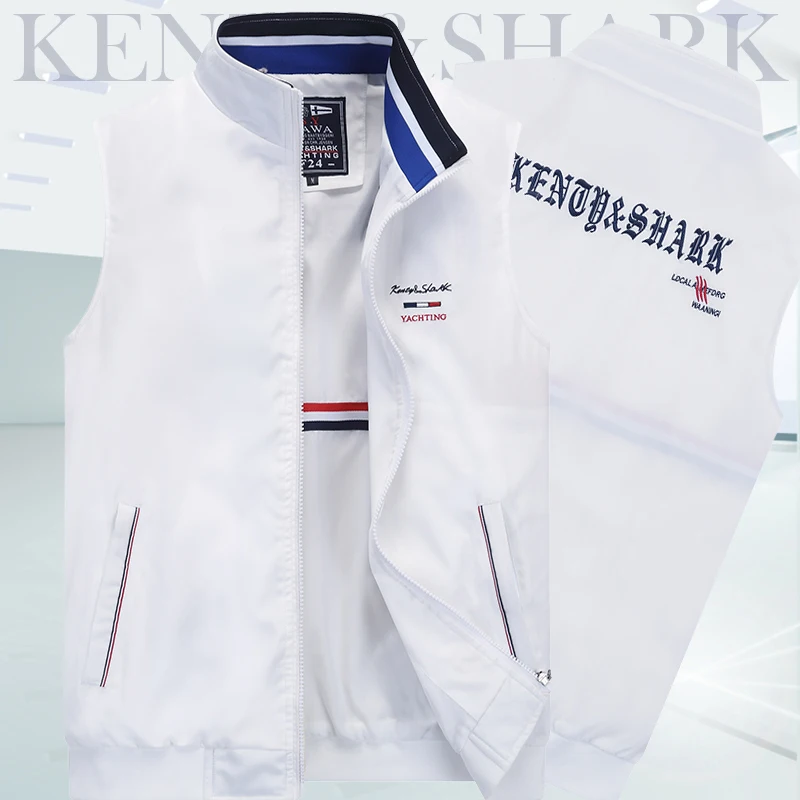 Жилет мужской с воротником в деловом стиле модная куртка из M 4XL хлопка жилет