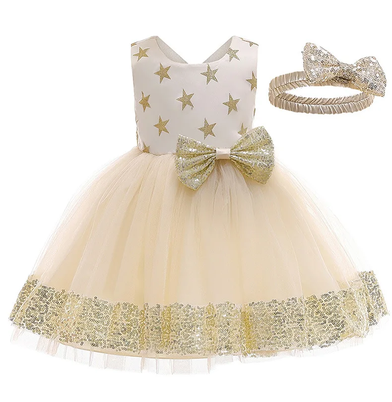Детская одежда юбка с блестками в виде звезд платье принцессы для маленьких