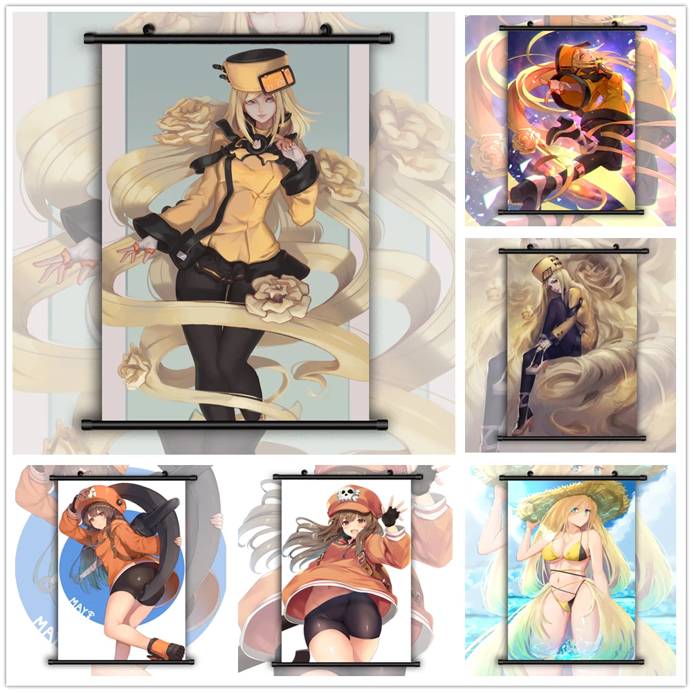 Guilty Gear Millia Rage May Аниме Манга настенный плакат прокрутка|Рисование и каллиграфия| |