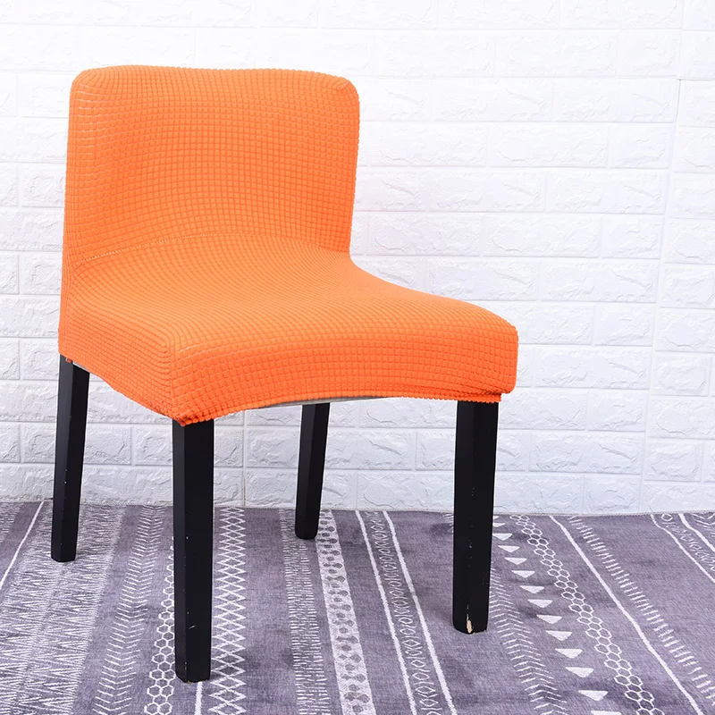 Эластичный флисовый чехол для обеденного стула с низкой спинкой чехлы домашнего