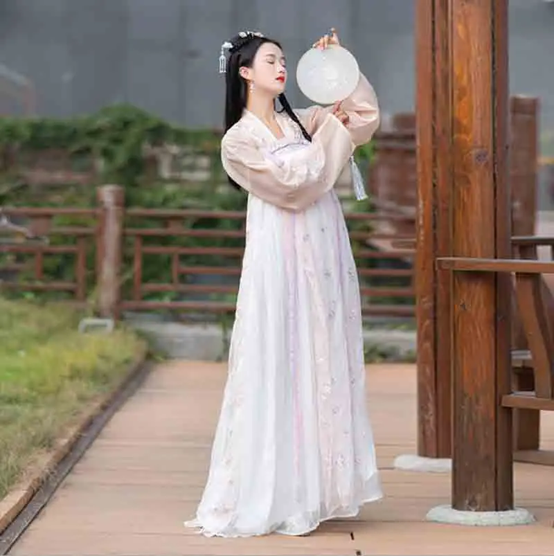 Женское пальто Hanfu Deluxe древнее китайское винтажное желтое нарядное платье