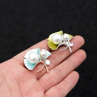 2020 new simple ginkgo biloba leaves brooches pins clothes corsage accessories for women men scarf sweater brooch pin jewelry