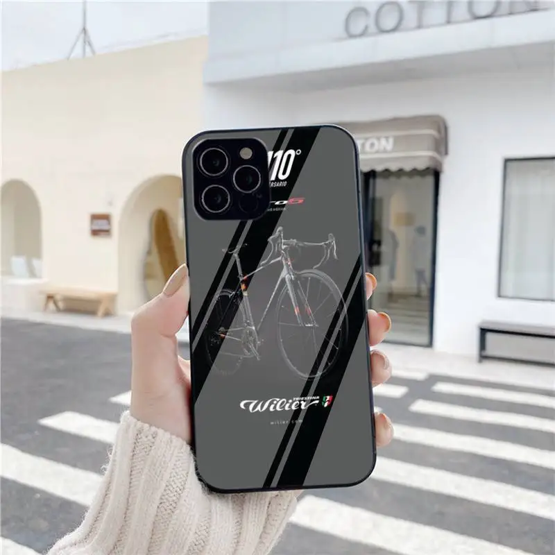 bicycle brand soft case for wilier triestina tempered glass phone case for iphone 13 12 mini 11 pro xs max x xr 5 6 7 8 s plus free global shipping
