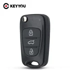 Новинка, сменный чехол KEYYOU для дистанционного ключа для Hyundai Accent Avante I30 IX35, 3 кнопки, раскладной чехол для автомобильного ключа, пустой чехол