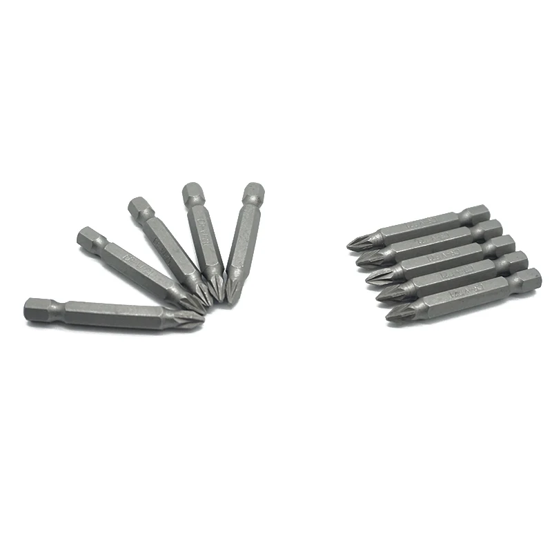10PCS 50mm 1/4 Inch Shank PH0 PH1 PH2 PH3 PZ0 PZ1 PZ2 PZ3 Screwdriver Bit Set Cross Phillips Pozi Screw Driver Bits Hand Tool |