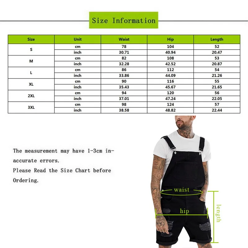Джинсовый комбинезон для мужчин модные рваные джинсовые короткие брюки с