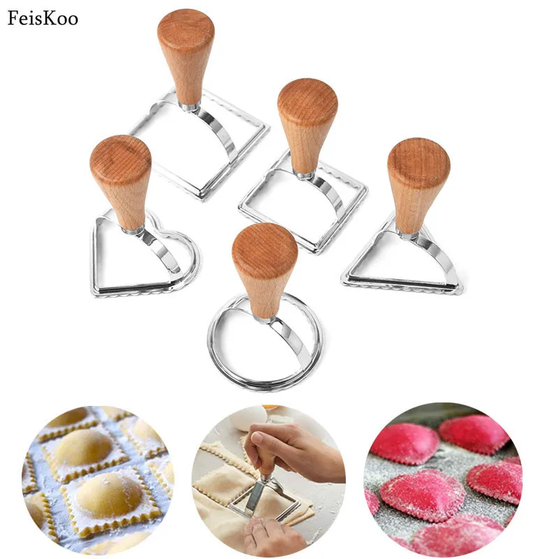 Квадратная круглая форма для равиоли в форме сердца макаронных изделий из