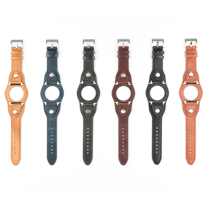 Ремешок кожаный для Apple Watch Band 44 мм 40 винтажный браслет IWatch 38 42 Iwatch Series SE 6 5 4 3 2 -