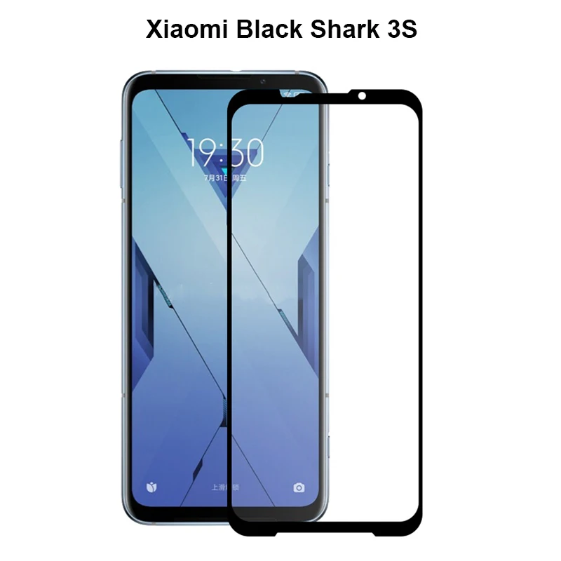 Защитная пленка для экрана из закаленного стекла Black Shark 3S с полным клеем телефона