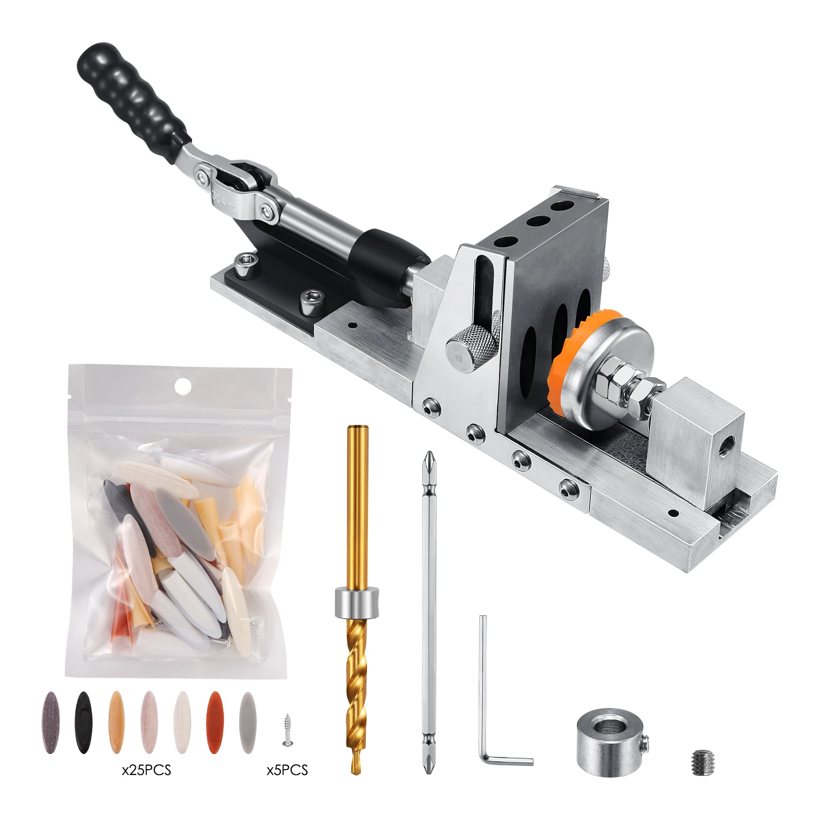

12-33mm Slant Hole Drill Kit One-Sided Operation Slant Drill Guide Positioning Hole Opener With Screwdriver Hexagon Bushing Kit