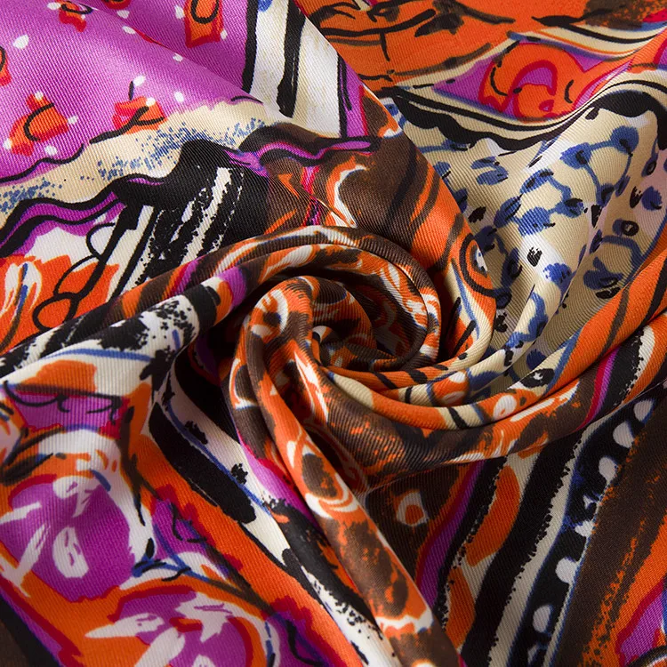 Женский саржевый шелковый шарф с принтом слона брендовая бандана 100*100 см