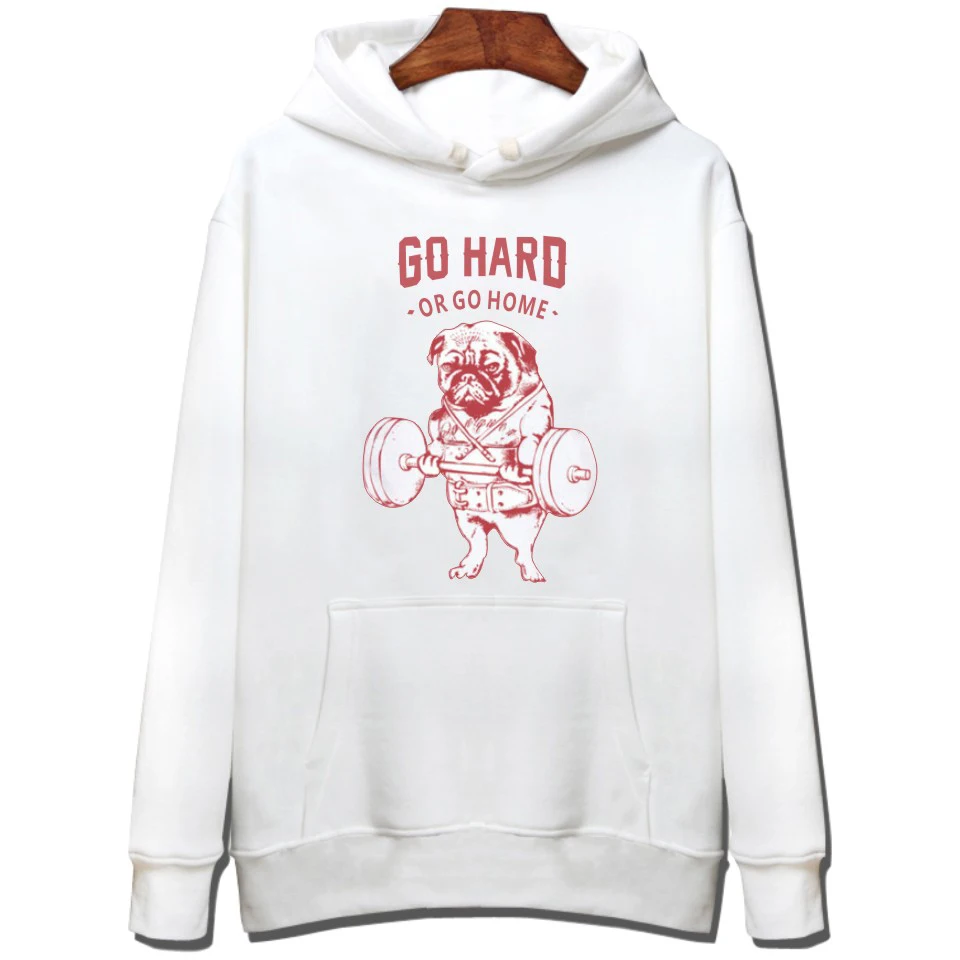 Модные креативные толстовки с капюшоном мопса классная новинка популярные