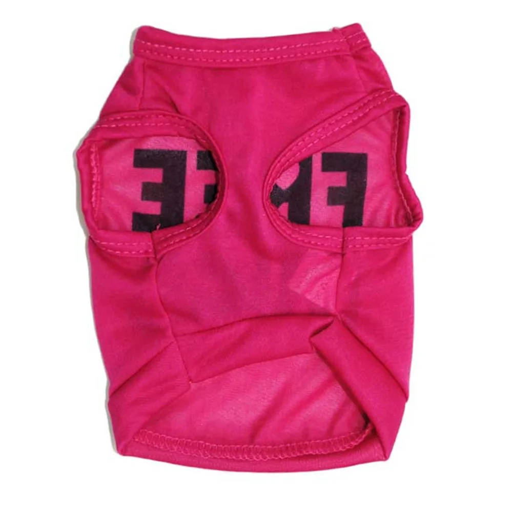 

New Style Pet Dog Summer Clothes Printed Letters Multi-Color Stretch Vest Short-sleeved Puppy Spring and Summer Clothes