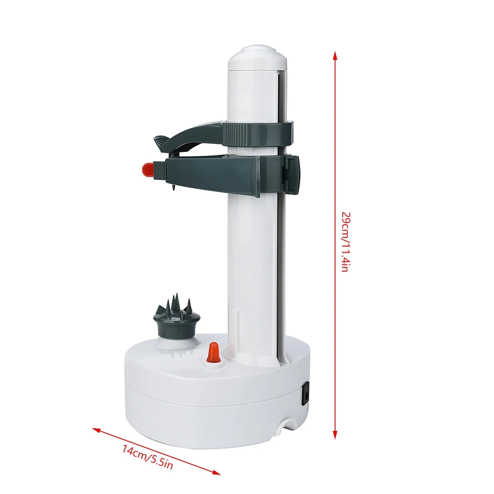 

Electric Spiral Apple Peeler Cutter Slicer Fruit Potato Peeling Automatic Battery Operated Machine stainless steel Fruit Tools