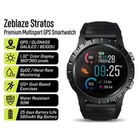 Смарт-часы Zeblaze Stratos GPS, встроенные 4 спутника, 3 режима, GPS сердце/SpO2/VO2max/стресс, Время работы батареи 25 дней, GPS Смарт-часы для мужчин и женщин