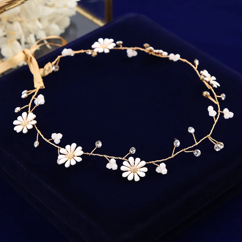 Корейские золотые резинки для волос ручной работы Мягкая повязка на голову с