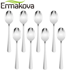 Мини-Ложка для кофе ERMAKOVA, 8 ложка для эспрессо, 4 дюйма, маленькая ложка для бистро, десертов, чайных закусок из нержавеющей стали