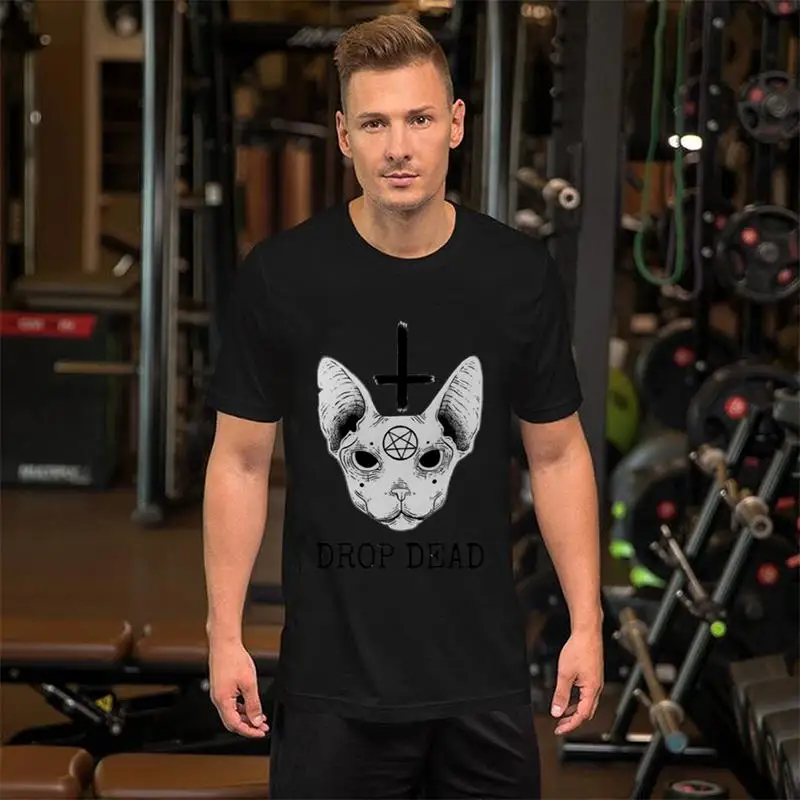 Дизайн drop dead: женские футболки lucipurr s-5xl с рисунком из 100% хлопка | Мужская одежда